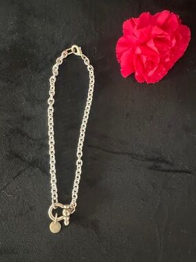 🌟💥Chunky Silver Plated Toggle Charm Chain Necklace Fashion Jewelry